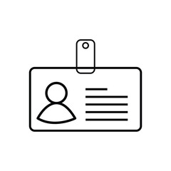 Business card icon. Identification card vector. identity card icon on white background. Vector illustration. Eps file 82.