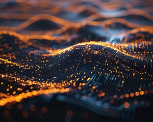 Teeming lines of data converge in a digital embrace, connecting distant corners of the world ,3DCG,clean sharp focus