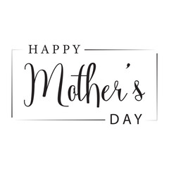Fototapeta na wymiar Happy Mother's Day elegant hand written lettering . Modern calligraphy isolated on white background. Vector typography composition for greeting card design. Vector illustration. Eps file 161.