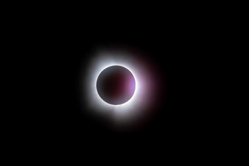 Solar eclipse in totality April 8, 2024 Indianapolis IN USA - obrazy, fototapety, plakaty