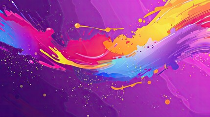 olorful purple background with colorful paper cut art decoration in the style of purple color