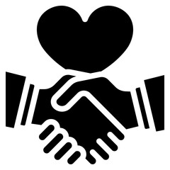 Obraz premium Relationship Hand Shake Icon