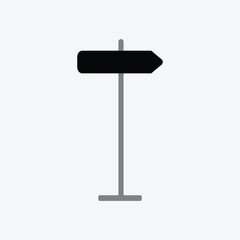 Signpost icon, signpost icon vector isolated on grey background. Signpost icon - direction or set of road sign in black style. Vector illustration. Eps file 203.