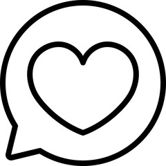 Heart Circle Message Icon