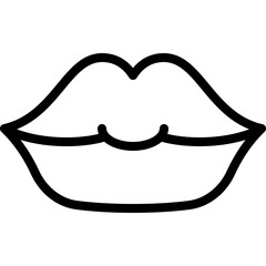 Kiss Lips Shape Icon
