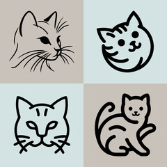 Cat Icon Illustration for Cat Logo