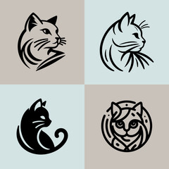 Cat Icon Illustration for Cat Logo