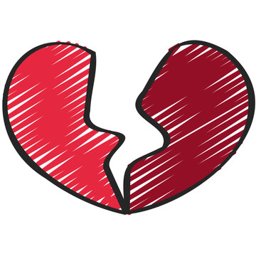 Broken Apart Heart Icon