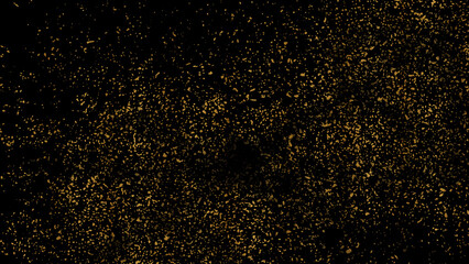 Fototapeta na wymiar Strokes with Golden Paint Brush on Black Paper.Abstract gold dust background, Glitter On Black Background,Gold Paint Glittering Textured