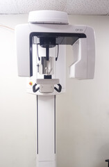 Detail of a X-ray dentist device in hospital ward, Prague, Czechia (Czech Republic), Europe, OPG machine, dental x-ray machine.