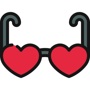 Love Hearts Glasses Icon