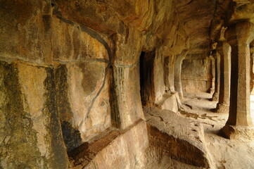 Panchapandava Cave Temple, UNESCO World Heritage Site, Mahabalipuram, Tamil Nadu, India