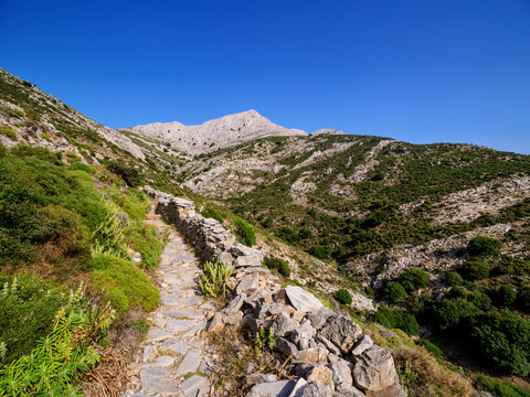 Trail to Mount Zas or Zeus, Naxos Island, Cyclades, Greek Islands
