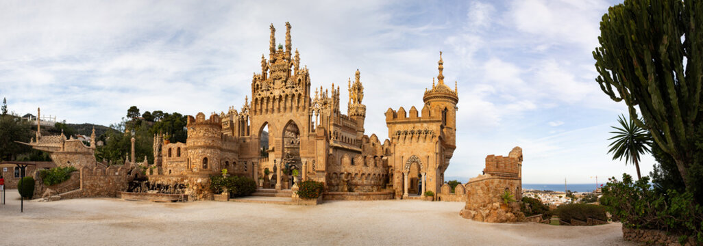 Castillo de Colomares, a castle monument dedicated to Christopher Columbus, Benalmadena, Andalusia, Spain