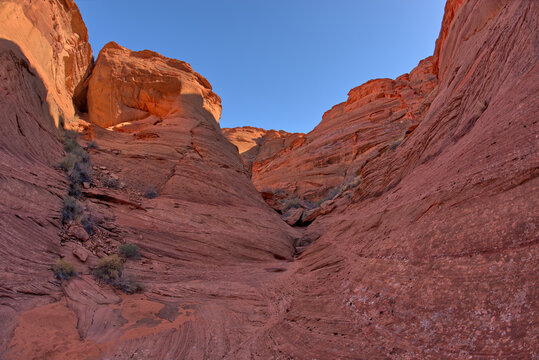 A narrowing of the spur canyon just north of the main overlook of Horseshoe Bend, Arizona, United States of America