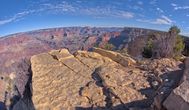 View from the cliffs of Powell Point behind the Powell Memorial, Grand Canyon, UNESCO World Heritage Site, Arizona, United States of America