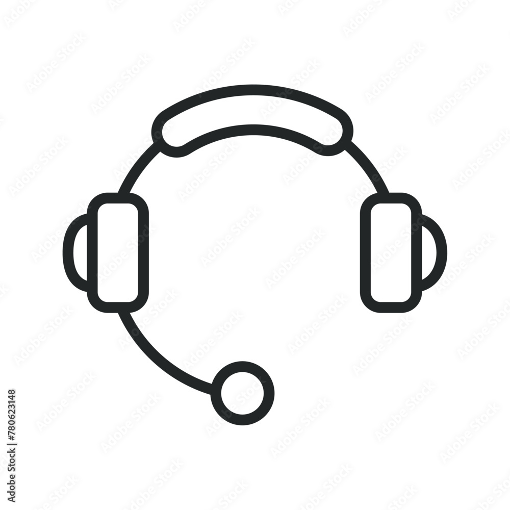 Poster customer support headset icon