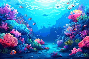 Fototapeta na wymiar Beautiful underwater ocean background. save our ocean filles with plastic