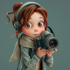 Photographer capturing portraits of echo