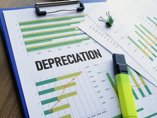 Depreciation is shown using the text and charts