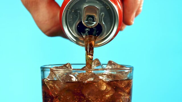 Super slow motion cola drink. High quality FullHD footage