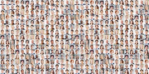  Portrait Collage vieler verschiedener Geschäftsleute als internationales Business Team © Robert Kneschke