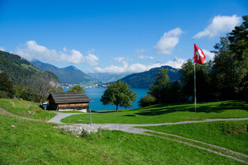 swiss alpine landscape