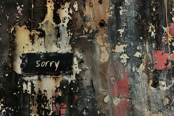 the word 'sorry' conveys remorse and empathy, seeking forgiveness and reconciliation in personal