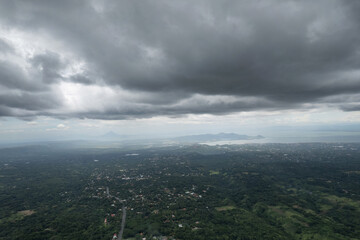 Central america landscape aerial view