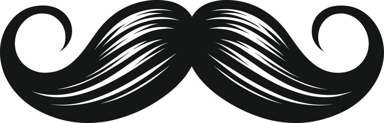 Adobe Illustrator Artwork Mustache icon. Retro mustache barber sign or symbol. Black mustache icon, a stylish and detailed vector illustration of a mustache, happy father's day