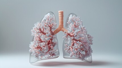 lung system on white background - obrazy, fototapety, plakaty