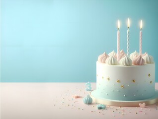 Birthday background with cake