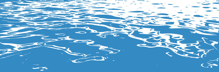 Ripples and water waves, sea surface, vector natural background, banner	