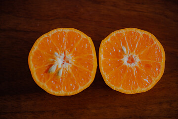 Fresh sliced oranges, ready for consumption