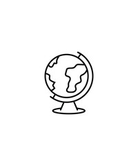 globe icon, vector best line icon.