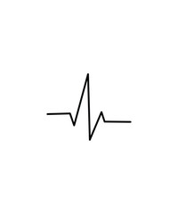 heart beat graph icon, vector best line icon.