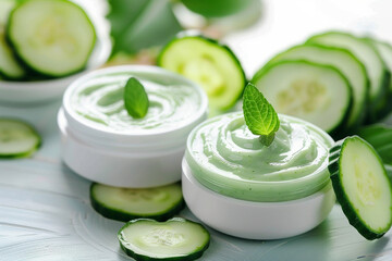 The magical effects of a cucumber-infused skin care product,