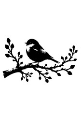 Birds SVG, Birds on branches svg, Bird silhouette, Birds and branches, Flock of birds SVG, Birds silhouette SVG, Bird silhouette in tree