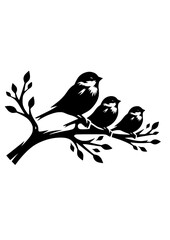 Birds SVG, Bird on Branches SVG, Feathers, Branches SVG, Birds Silhouette, Bird Cricut, Bird Clipart