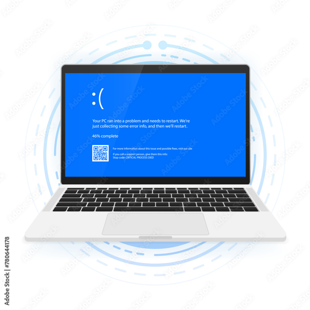 Wall mural interrupt request level classic blue screen of death error. error device, software and hardware prob