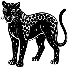 black-leopard-silhouette vector design 