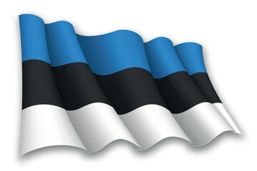 Realistic waving flag of Estonia - 780644584