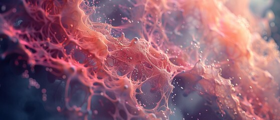 An abstract visualization of the narrowing and inflammation of the airways in asthma ,super realistic,soft shadowns - obrazy, fototapety, plakaty