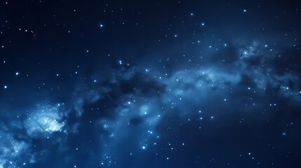 Obraz na płótnie Canvas A view of night sky with stars. Space background.
