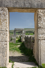 Morocco ruins of Volubilis on a sunny spring day.