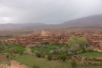 Obraz premium Morocco landscape on a sunny spring day