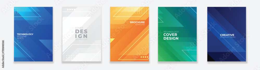 Wall mural abstract trendy gradient geometric pattern background texture for poster cover design. minimal color