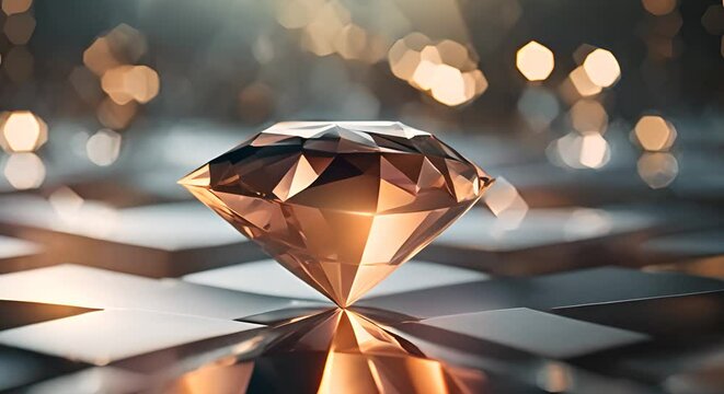 Sparkling diamond rotating background