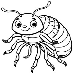 coloring-page-for-kids--cute-insect-flea