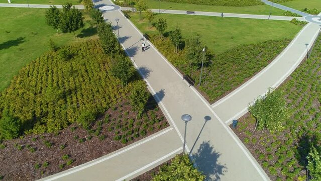 Beautiful Park Jana Pawla Lomza Centrum Aerial View Poland